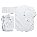 AAMA Student White V-Neck Taekwondo Uniform - 00