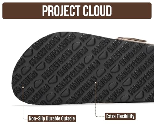 Image of Project Cloud Womens Sandals 100% Genuine Leather Thong Sandals for Women - Memory Foam Insole Women Sandals - Non-Slip Flip Flops for Women - Lightweight Sandals Women Footwear 2026