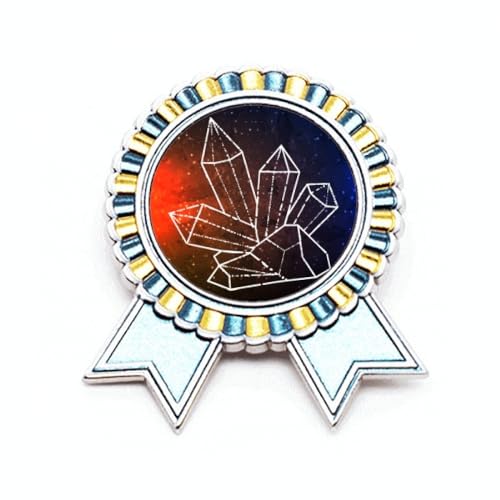 Broche étoile marron en métal taille M avec cristaux scintillants