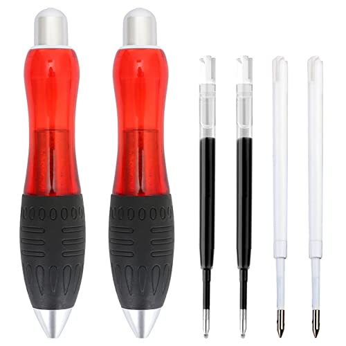 HEAVIER Weighted Pens for Hand Tremors, Parkinsons Patients, Arthritis Hand, Carpal Tunnel Syndrome & Low Grip Strength - Big Fat Pens to Help Elderly - Weighted Wide Grip Pens (2 Pen with 4 Refills)