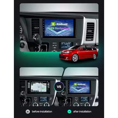 Autoradio táctil Toyota Sienna 14-20: Mirror Link y conexión fluida 4G+64G 2