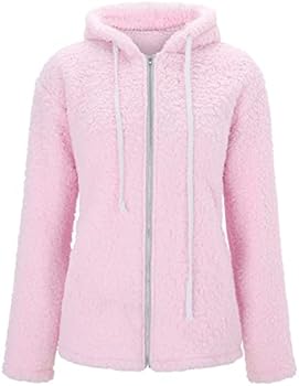 Teddy Fleecejas voor dames, met capuchon, winterjas, lang, warm gevoerd, outdoorjas, grote maten, sweatshirtjas met teddyvoering, winterjas, klassieke hoodie-jas, warme overgangsjas, roze, L Teddy Fleecejas voor dames, met capuchon, winterjas, lang, warm gevoerd, outdoorjas, grote maten, sweatshirtjas met teddyvoering, winterjas, klassieke hoodie-jas, warme overgangsjas, roze, L