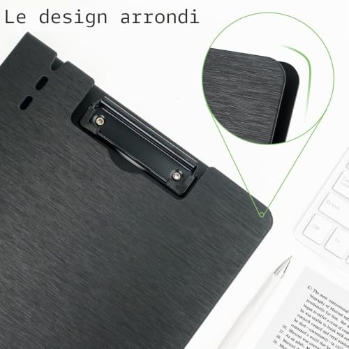 URbantin Lot de 5 Porte-Blocs à Rabat,Porte Bloc A4 Avec Pince,Noir – vue 4