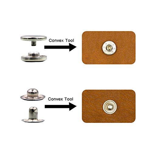 LYNDA 80 Sets Metal Snap Fasteners, 4 Colors Snap Fasteners with 4 Pieces Fixing Tools,Used in Leather Craft, DIY Craft, Overalls, Jacket and Jeans,15mm in Diameter