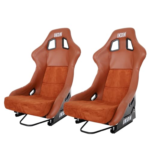 Universal Ergonomic Bucket Racing Seats Dual Sliders 3 Height Adjustable