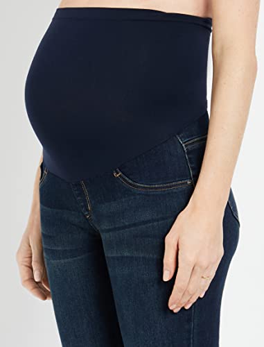 Motherhood Maternity Womens Indigo Blue Stretch Secret Fit Belly Boot Cut Jeans, Dark Wash, X-Small Us #TOP2