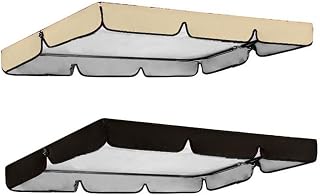 Toldo de poliéster impermeable de repuesto para columpio, para sillas de 2 o 3 plazas (marrón)