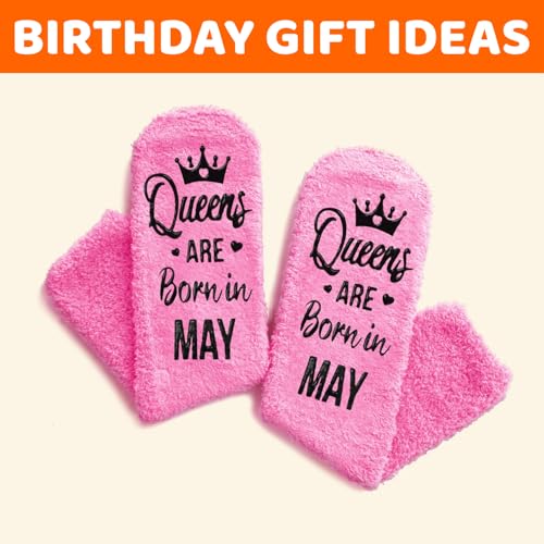 Image of HAPPYPOP Birthday Gifts Ideas for Mom - Pink Month Birthday Socks for Women
