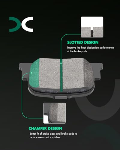 Image of SCITOO D835-7708 Disc Brake Pads Sets Rear Ceramic Brake Pads w /Hardware | 2000-2001 For Lexus For ES300 3.0L,2005-2010 For Scion For tC 2.4L,2000-2001 For Toyota For Camry 3.0L