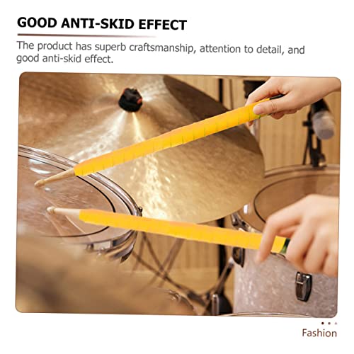 Supvox 4Pcs Anti-Slip Belt For Drum Sticks Non Skid Tape Tennis Tape Ktape Drum Handle Wrap Drumstick Wrap Racquet Grip Drumstick Non-Slip Tape Drum Set Drum Stick Wrap Drum Assistant #TOP1