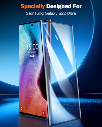 LK 2 Pack for Samsung Galaxy S22 ultra TPU Screen Protector Not Glass Polymeric Explosion-Proof Materials Support Fingerprint Unlock Bubble Free Transparent - Image 2