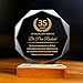 Personalized 6¡± Glass Plaque, Engraved with Names, Appreciation Messages and Company Logo, Completely Customized Gift Plaque, Award Trophy for Retirement Employee, Manager, Boss.