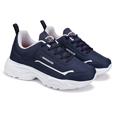 Image of BERSACHE Premium Sports,Gym, Trending, Stylish Running Shoes for Men (Blue)
