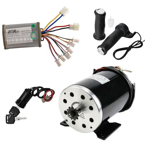 Kemblawolf MY1020 36V 500W Brushed Electric Motor Kit | Includes Twist Throttle & Controller | 2500RPM, 11T Sprocket, Fits 25H Chain | Perfect for E-Bikes, Scooters, Razor MX350, and Go-Karts