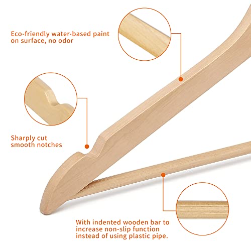 Amazon Basics Wood Suit Clothes Hangers - Natural, 30-Pack #TOP3