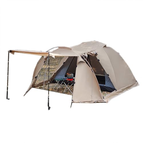 アウトドア テント キャンプ 耐火性 防水ドーム スノースカート付き キャンプ ハイキング 、 トンネルテント 2人用、大型 camping tent アウトドアキャンプ 簡単設営 通気 アウトドア キャンプ用品通気 (オリーブグリーン(テント本体、約4k
