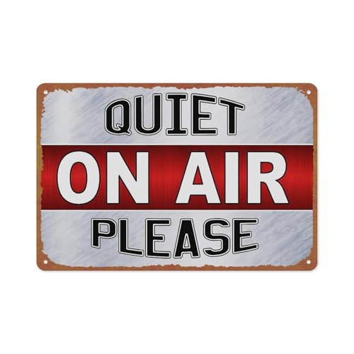 Metal Sign ON AIR radio show station broadcast live news broadcasting television journalism door...