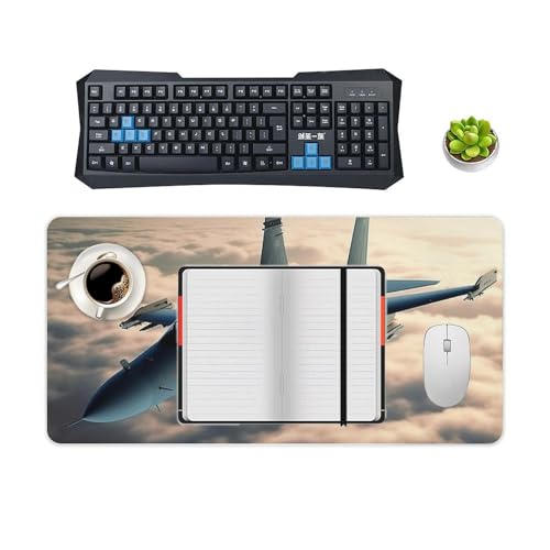 Desk Pad Protector 24x12 Inch Extended Aircraft Fighter Jets Mouse Mat miniatura 4