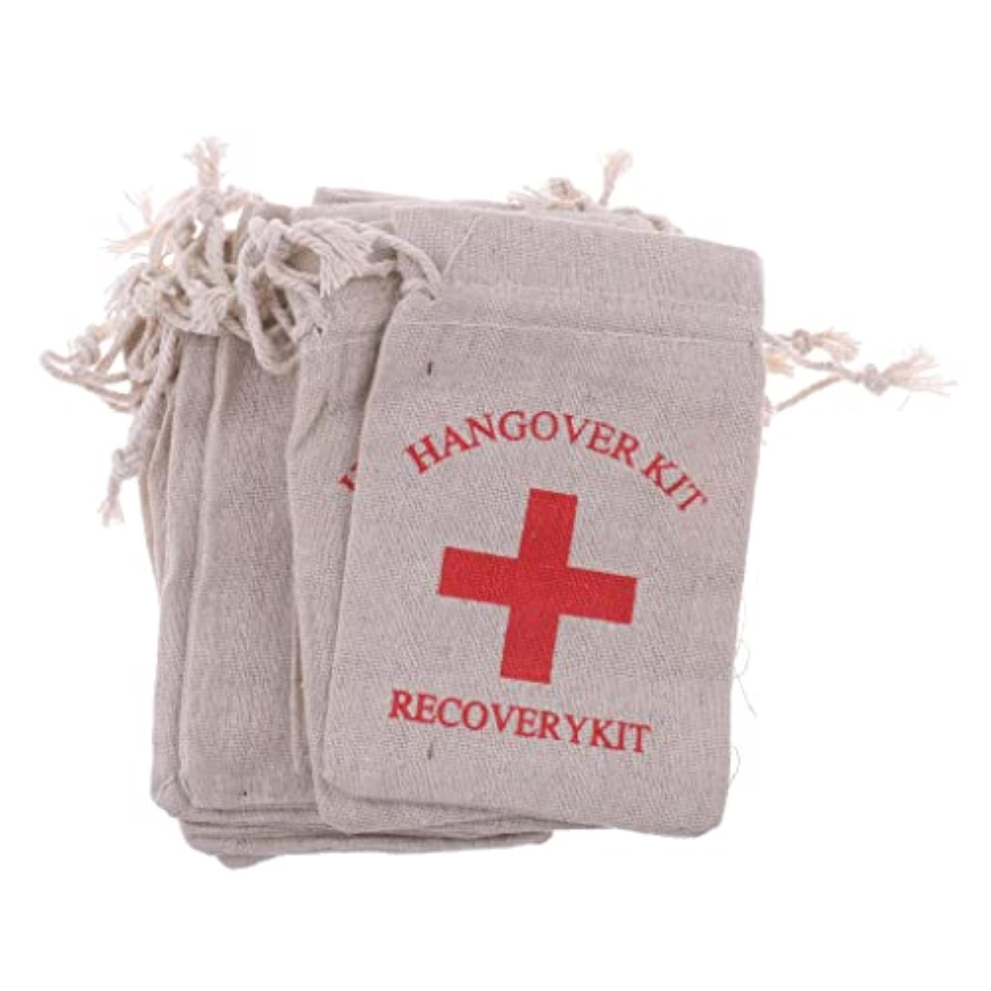 10 Pieces Hangover Kit Muslin Cotton Bags for Parties