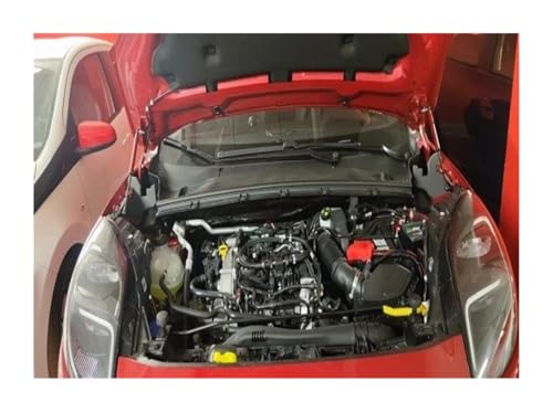 Vérin de capot Ford Puma Mk2 en carbone rouge : support de levage haute performance - 3