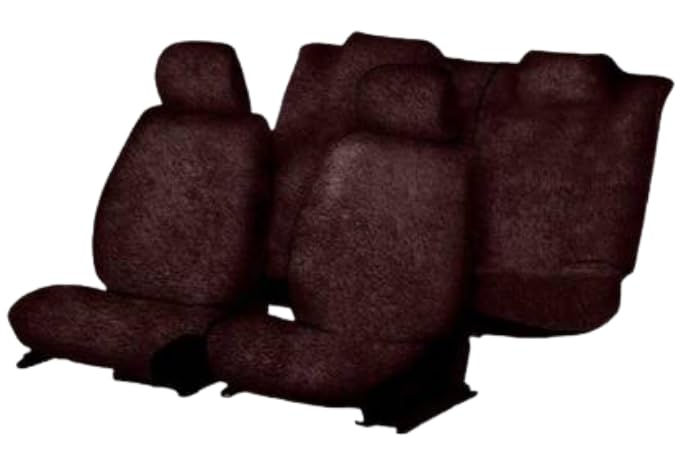 Image of Cotton Car Seat Cover for Maruti Omni (5 Seater) (Brown)