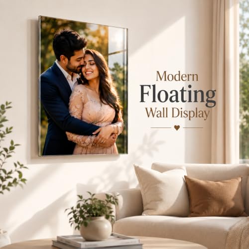 Image of SNAPTRAP Personalized Acrylic Photo Frame for Wall Decor | Customized Photo Frame with Your Photo | Premium HD UV Printed Acrylic Wall Hanging | Customised Photo Frame Gift for Family, Couples, Friends & Loved Ones (8X12 Inch)