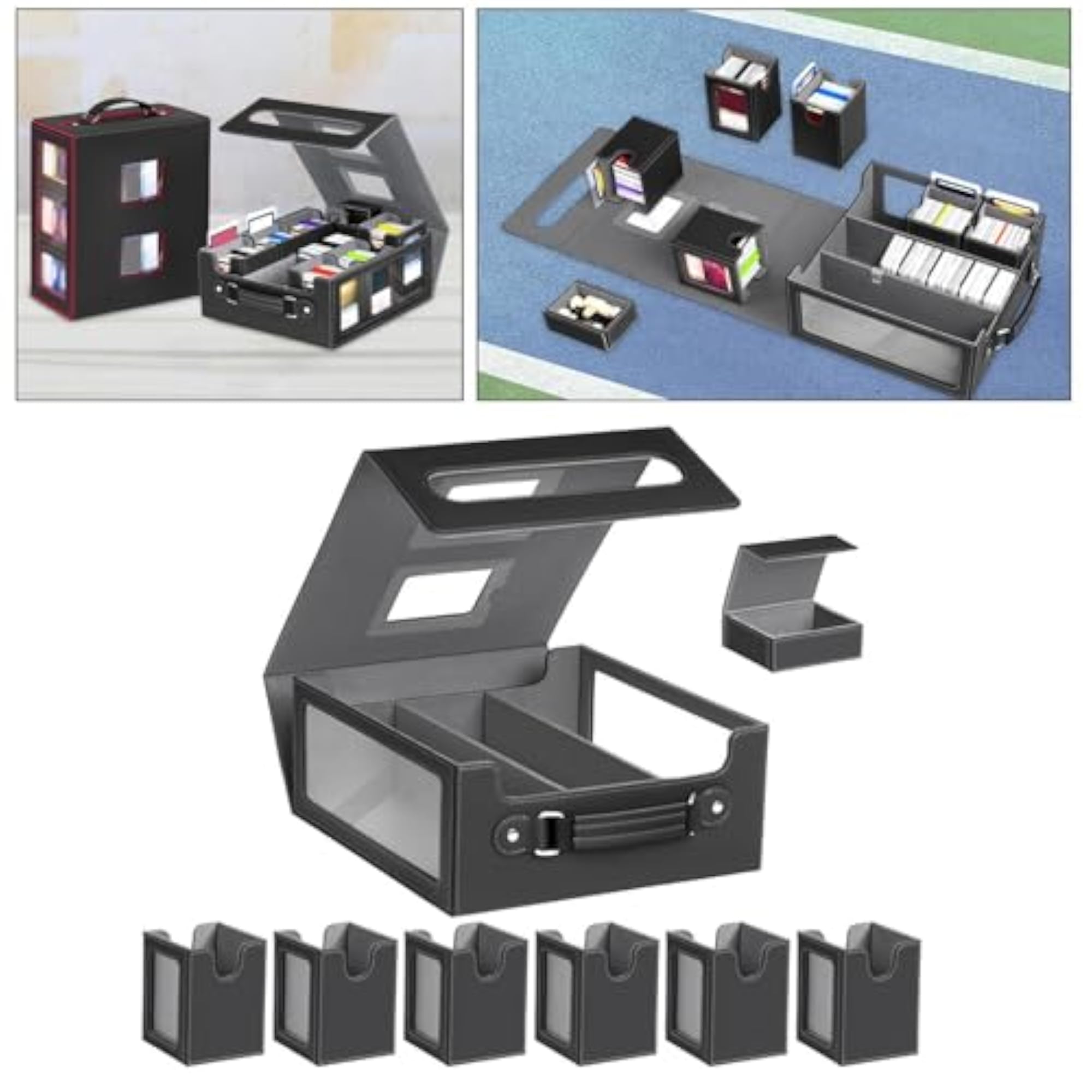 Card Deck Case Sturdy Waterproof Storage Box for Baseball Cards