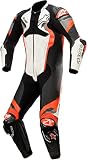 Alpinestars Atem V4 1-Teiler Motorrad Lederkombi (Black/White/Red,52)