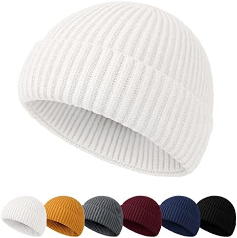 NEOLA Fisherman Beanie Hats for Men Retro Trawler Beanie Skullcap Wool Knitted Beanie Cap for Unisex Gifts