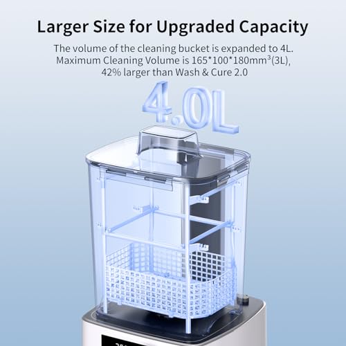 ANYCUBIC Wash and Cure 3, Upgraded Volume 2 in 1 Wash and Cure Station, with Gooseneck Lights, for Mars Anycubic Photon Mono 4 2 Resin 3D Printer, Washing Size of 165 x 100 x180 mm by ANYCUBIC - Image 2