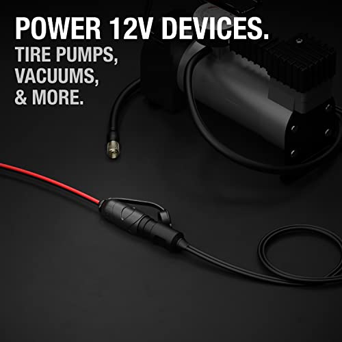 NOCO Adaptador GC017 15A 14AWG 12V, plugue de isqueiro resistente e soquete fêmea com braçadeiras de