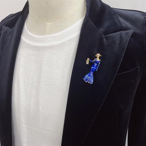 Image of Fashion Lady Brooch Pin for Women Girls Colorful Enamel Crystal Lapel Pins Charm Dress Accessories Coats Scarves Bags Ceremony Clothes Elegant Handmade Holiday Party Jewelry