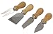 Produktbild say Cheeese 4-teiliges Käsemesser Set mit Käsespaten, Weichkäsemesser, Hartkäsemesser und Käsegabel mit Holzgriff