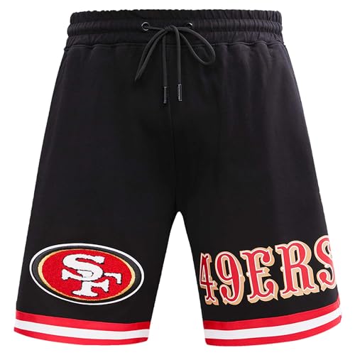 Pro Standard Mens NFL San Francisco 49Ers Classic Chenille Athletic Short Black XL