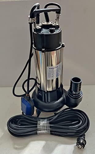 megafixx PTP1100M Profi Schmutzwasserpumpe Tauchpumpe 2 Zoll IG Gewinde für C Storz - bis 530 Liter pro Minute