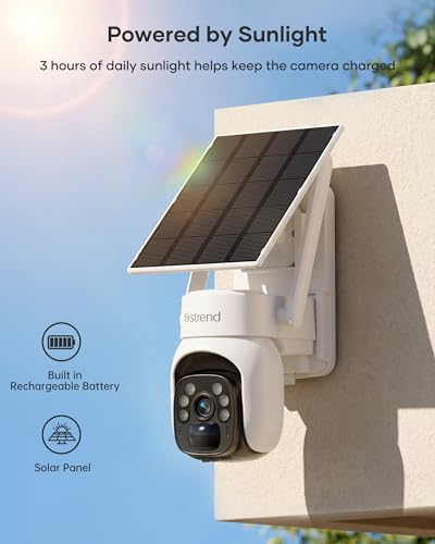 firstrend 2K QHD Solar Security Cameras Wireless Outdoor, Solar Powered | Human Auto Tracking, 360° PTZ, No Montly Fee, WiFi Camera System,Two-Way Audio, 2K Color Night Vision, IP65, 4 Camera Kit - image 8
