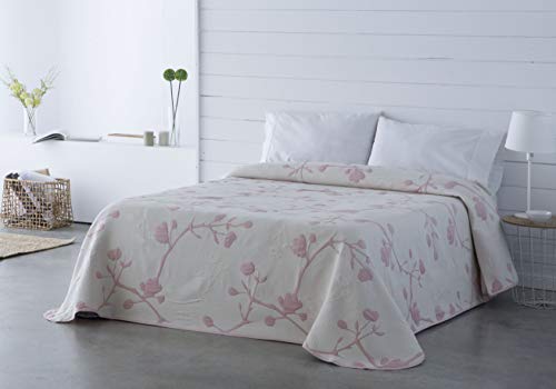 VIALMAN Colcha Bouti Ligera Sofia 20 para Cama de Matrimonio de 180 y 200 cm | Colcha Cama 180 y 200 | Tamaño Colcha 270 x 270 cm, Color Rosa