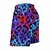 Summer Beach Shorts for Men, Fashion Quick Dry Board Shorts Trippy Red Pink Purple Blue Cheetah Leopard Print Lightweight Swim Trunks with Drawstring (L)