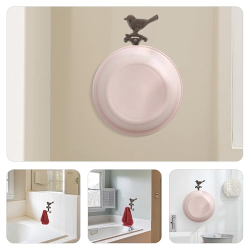 Perchero de pared de hierro fundido Baluue con diseño rústico de alta gama 7