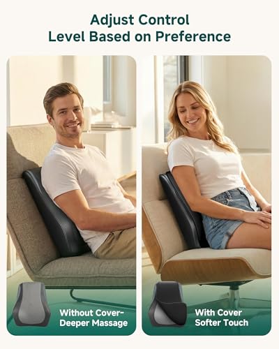 Image of Snailax Shiatsu Back Massager for Back Pain Deep Tissue, Lower Back Neck Massager with Heat, 3D Kneading Back Massager for Chair, Massage Pillow as Gifts for Mom, Dad, Women