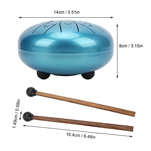 Tambor de lengua de acero azul de 8 notas 5.5 pulg miniatura 4