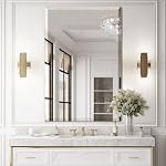 Mirrorons 24" x 36" Bathroom Mirror, Frameless Rectangle Bathroom Mirror with Beveled Edge, Vanity Wall Mirror, Beveled Mirror for Bathroom, Bedroom, Living Room, Entryway (Horizontal/Vertical)