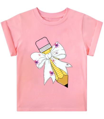 Image of Girls' School Days Short Sleeve Shirts Graphic T-Shirts Size 5-8