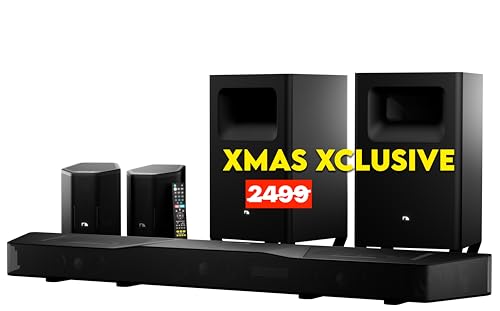 Nakamichi Shockwafe 11.2.6 Channel Dolby Atmos/DTS:X Soundbar with Upgraded Dual 10” Subwoofers, Wireless Bipolar Surrounds, 6 Height Channels, AHD Ultra, 31 Punktkilde Drivers (2025 Flagship)