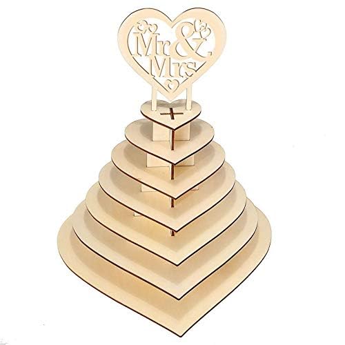 Présentoir Ferrero Rocher Mr & Mrs En Bois - Support Mariage Centrepiece ASVP Shop