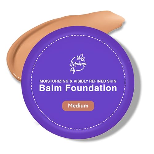 Balm Foundation for Mature Skin - Age-Defying Makeup Foundation with Hydrating Medium Coverage for Older Women, Vegan Non-Settling Formula Blurs Appearance of Fine Lines, Satin Finish (Medium)
