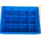 部品収納ボックス [12仕切り410] 青プラスチック製 [12区画タイプ410]（430×310×95mm）パーツケース コンテナ BOX ネジ 工具 パーツ整理 TFY410-12