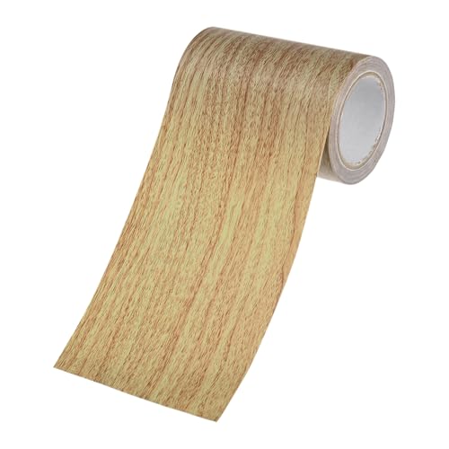 Image of M METERXITY 1-Roll Wood Grain Repair Tape, 3.15in x 15ft Textured Realistic Self-Adhesive Wood Floor Tape Contact Paper for Furniture /Floors /Home [Brown Pine]