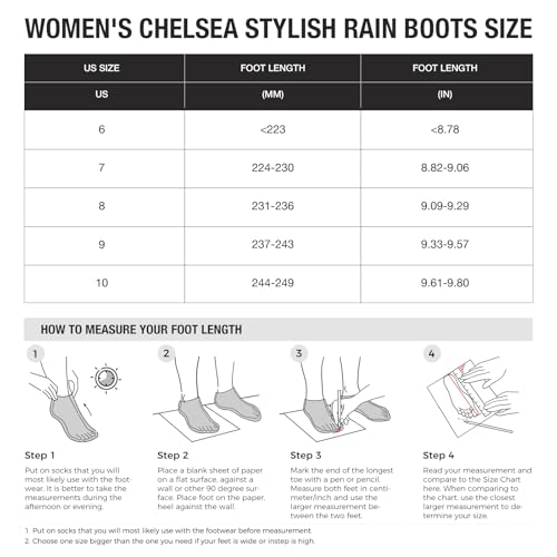 HISEA Women's Chelsea Rubber Rain Boots Ankle Rain Boots Waterproof Women Neoprene Short Garden Boots HISEA Women's Chelsea Rubber Rain Boots Ankle Rain Boots Waterproof Women Neoprene Short Garden Boots - Image 2