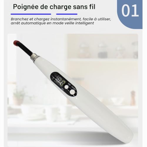 Kit de décoration dentaire LED UV 5W, Appareil de Durcissement 3 Modes Flash Puissant Graduel pour Décor Dentaire, Durcissement Rapide pour Résine, Base de Charge Incluse – vue 2